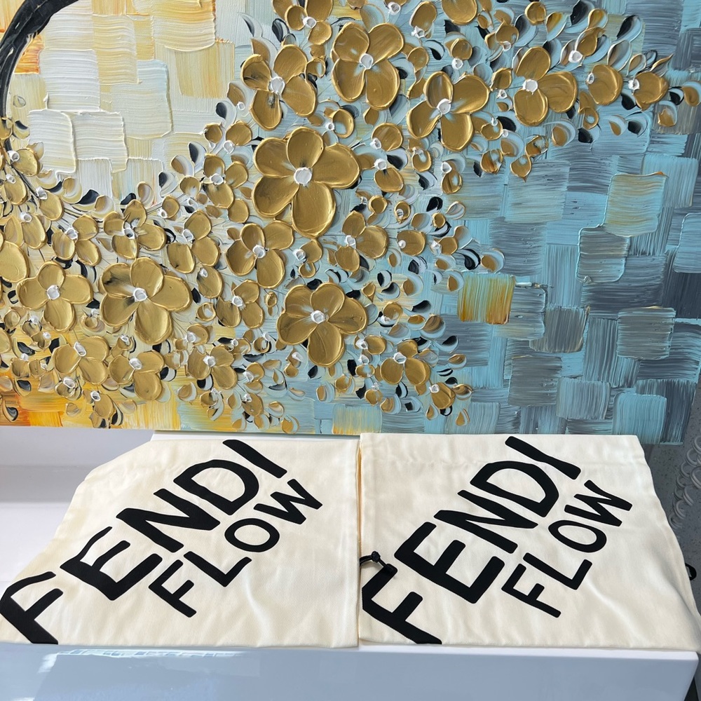 Fendi Flow Dust / Storage Bags Drawstring Pouches - Pair of 2